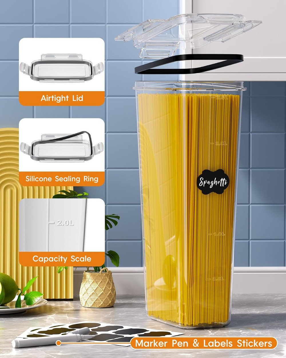 24 PCS Airtight Food Storage C - Food Storage With Lids 评论和价格