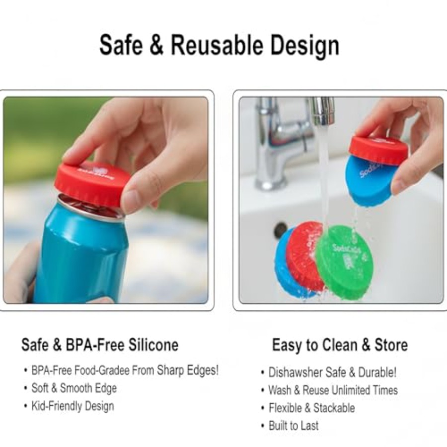 Silicone Soda Can Covers Reusa - Silicone Stretch Lid 评论和价格