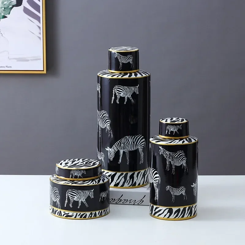 Modern Home Decoration, Cerami - Zebra Food Storage 评论和价格