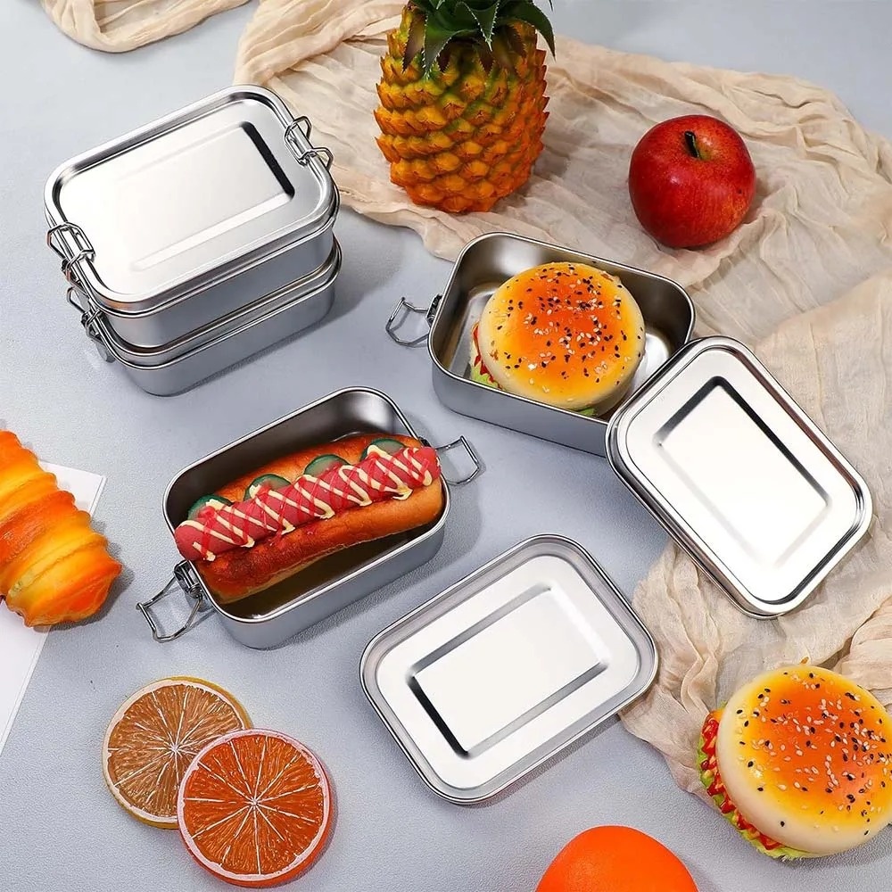 Stainless Steel Bento Box Meta - Food Storage Order 评论和价格
