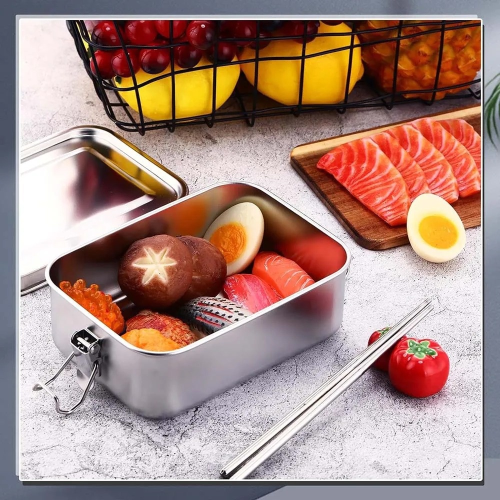 Stainless Steel Bento Box Meta - Food Storage Order 评论和价格